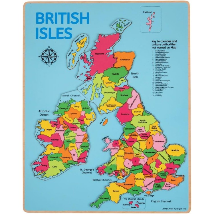 British Isles Inset Puzzle Map BJ049