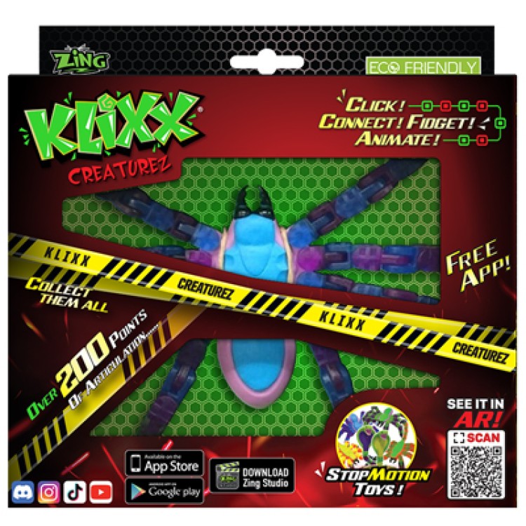 KLiXX Spider, assorted six pack, blue & green