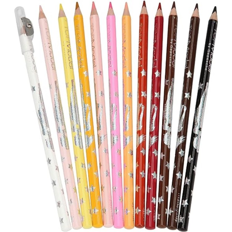 Top Model Skin Hair Coloured Pencils X12