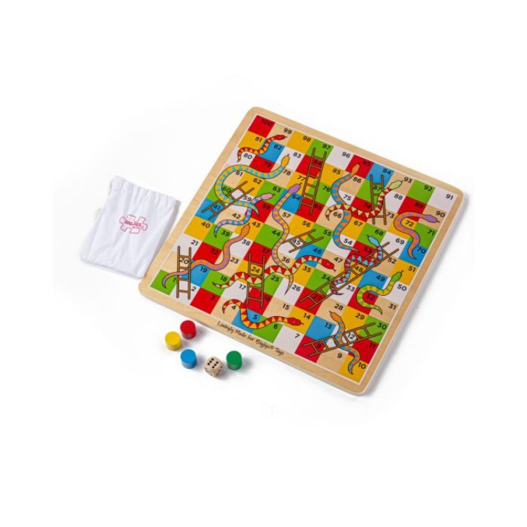 Traditional Snakes & Ladders Game BJ788 Bigjigs 
